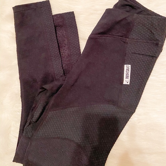 Gymshark Pants - GymShark True Texture Leggings Black Small NWT